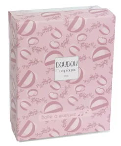 Doudou et Compagnie Lapin DOUDOU® - boite à musique lapin - 20 cm - Rose