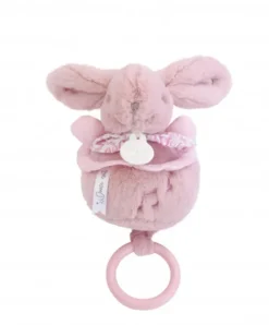 Doudou et Compagnie Lapin DOUDOU® - boite à musique lapin - 20 cm - Rose