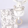 Doudou et Compagnie Lapin DOUDOU® - boite à musique lapin - 20 cm - Blanc