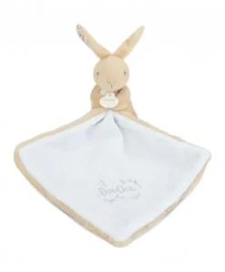 Doudou et Compagnie Lapin DOUDOU® - Doudou Lapin mouchoir- 10 cm - Beige