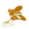Doudou et Compagnie Lapin DOUDOU® - Peluche lapin jaune moutarde avec doudou assorti - 16 cm