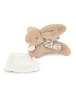 Doudou et Compagnie Lapin DOUDOU® - Peluche lapin Beige avec doudou assorti - 16 cm