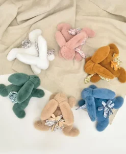 Doudou et Compagnie Lapin DOUDOU® - Peluche lapin Rose poudré - 25 cm