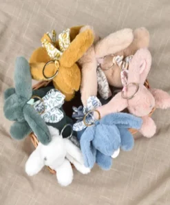 Doudou et Compagnie Lapin DOUDOU® - Porte-clés - Jaune moutarde