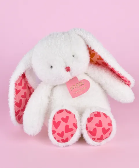 Doudou et Compagnie LAPIN JE T'AIME en sac cadeau - 25 cm