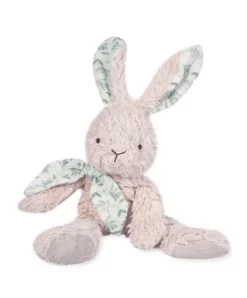 Doudou et Compagnie Lapin peluche gris en coton Bio 25 cm
