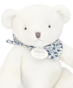 Doudou et Compagnie L'Ours Doudou® - Ours en peluche blanc - 25 cm
