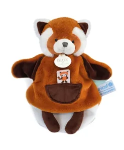Doudou et Compagnie Marionnette à main Panda roux - 25 cm - Unicef