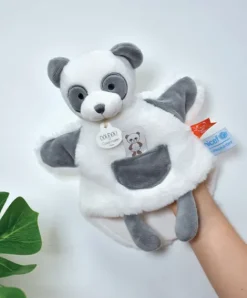 Doudou et Compagnie Marionnette à main peluche Panda - 25cm - Unicef - 0-6 mois
