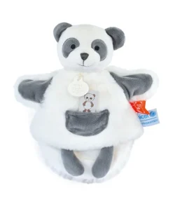 Doudou et Compagnie Marionnette à main peluche Panda - 25cm - Unicef - 0-6 mois