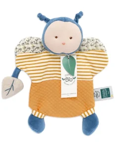 Doudou et Compagnie Marionnette coton BIO Pollen l'abeille - 25 cm