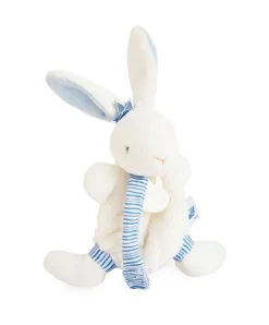 Doudou et Compagnie Mini doudou attache sucette lapin matelot bleu - 15 cm