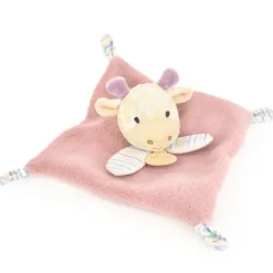 Doudou et Compagnie Mini Doudou girafe rose - 19 cm