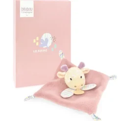 Doudou et Compagnie Mini Doudou girafe rose - 19 cm