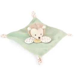 Doudou et Compagnie Mini Doudou hérisson plat vert - 19 cm