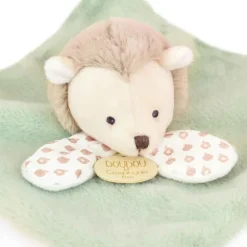 Doudou et Compagnie Mini Doudou hérisson plat vert - 19 cm