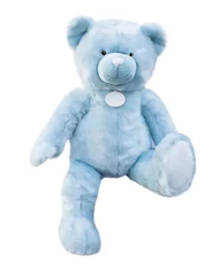 Doudou et Compagnie Ours en peluche bleu glaçé- Collection- 120 cm