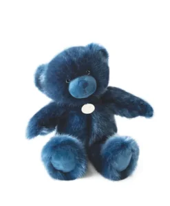 Doudou et Compagnie Ours en peluche Bleu Jean - Collection - 37 cm