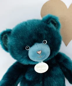 Doudou et Compagnie Ours en peluche bleu paon - Collection - 30 cm