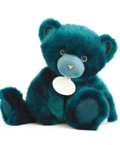 Doudou et Compagnie Ours en peluche bleu paon - Collection - 30 cm