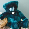 Doudou et Compagnie Ours en peluche bleu paon - Collection - 40 cm