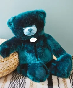 Doudou et Compagnie Ours en peluche bleu paon - Collection - 40 cm
