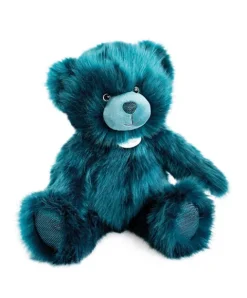 Doudou et Compagnie Ours en peluche bleu paon - Collection - 40 cm