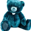 Doudou et Compagnie Ours en peluche bleu paon- Collection - 60 cm