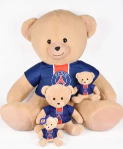 Doudou et Compagnie Ours en peluche geant avec maillot PSG - 60 cm