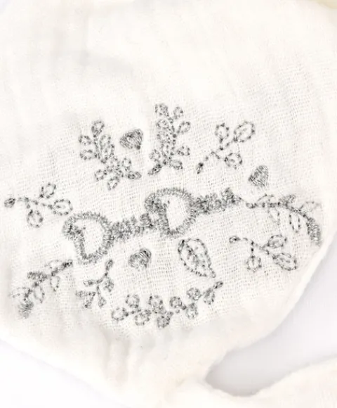 Doudou et Compagnie Ours en peluche Gris attache-sucette - 20 cm - Collection Anniversaire