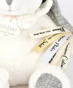 Doudou et Compagnie Ours en peluche Gris attache-sucette - 20 cm - Collection Anniversaire