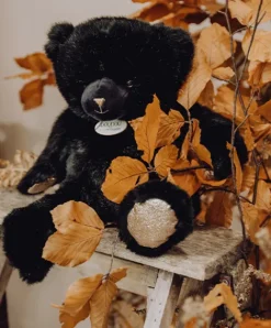 Doudou et Compagnie Ours en peluche noir smocky - Collection - 37 cm