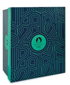 Doudou et Compagnie Ours en peluche Premium blanc avec bandana Paris 2024 - 37 cm