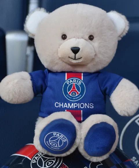 Doudou et Compagnie Ours en peluche PSG Champion - Edition limitée - 23 cm