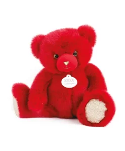 Doudou et Compagnie Ours en peluche rouge baiser- Collection - 30 cm