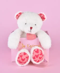 Doudou et Compagnie OURS JE T'AIME en sac cadeau - 25 cm