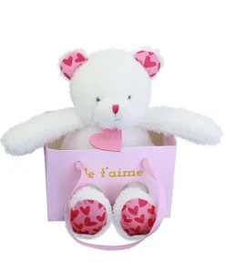 Doudou et Compagnie OURS JE T'AIME en sac cadeau - 25 cm