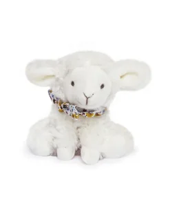 Doudou et Compagnie Peluche agneau blanc avec chouchou - 12 cm - Modèle aléatoire