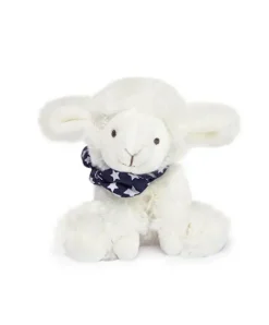 Doudou et Compagnie Peluche agneau blanc avec chouchou - 12 cm - Modèle aléatoire