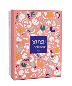 Doudou et Compagnie Peluche de dinosaure orange avec doudou - Lou - 25 cm