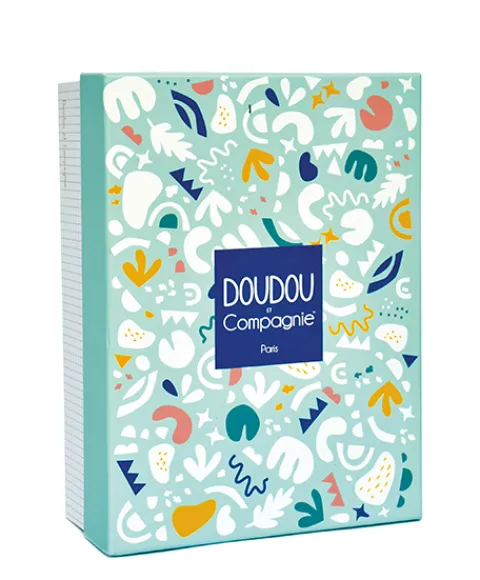 Doudou et Compagnie Peluche de dinosaure vert avec doudou - Filou - 25 cm