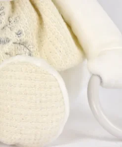 Doudou et Compagnie Peluche eveil Bébé Ours Blanc - 30 cm - Collection Anniversaire