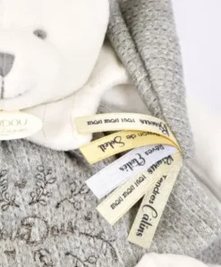 Doudou et Compagnie Peluche eveil Bébé Ours Gris - 30 cm - Collection Anniversaire