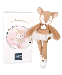 Doudou et Compagnie Peluche faon Ballerine beige - 30 cm