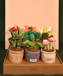 Doudou et Compagnie Peluche fleur - 9 cm - Botanique - Cactus Vert