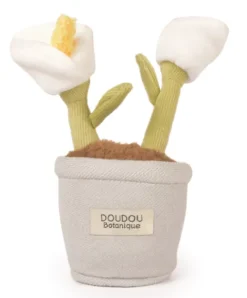 Doudou et Compagnie Peluche fleur - 9 cm - Botanique - Blanc