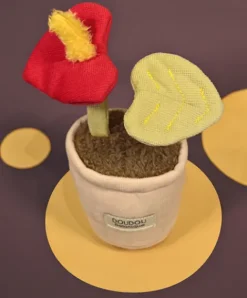 Doudou et Compagnie Peluche fleur - 9 cm - Botanique - Rouge