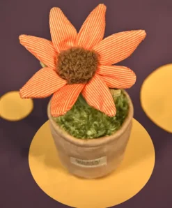 Doudou et Compagnie Peluche fleur - 9 cm - Botanique - Orange