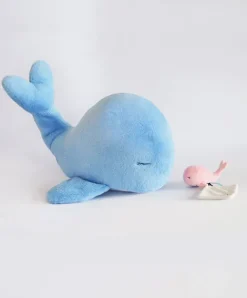 Doudou et Compagnie Peluche géante baleine bleue - 60 cm