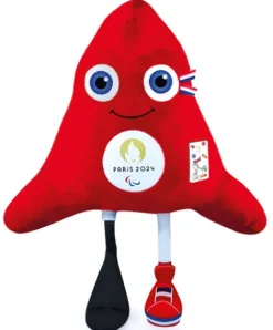 Doudou et Compagnie Peluche géante Mascotte Officielle Jeux Paralympiques Paris 2024 - 130 cm - Fabriquée en France